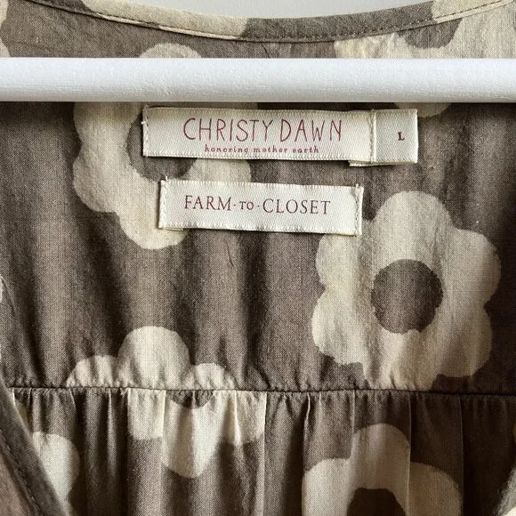Christy Dawn The Dawn Dress Mocha Daisy Large - Picture 2 of 5